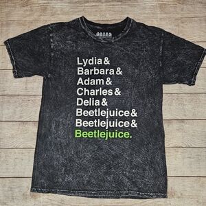 Beetlejuice The Musical On Broadway Acid Wash Graphic Tee Shirt